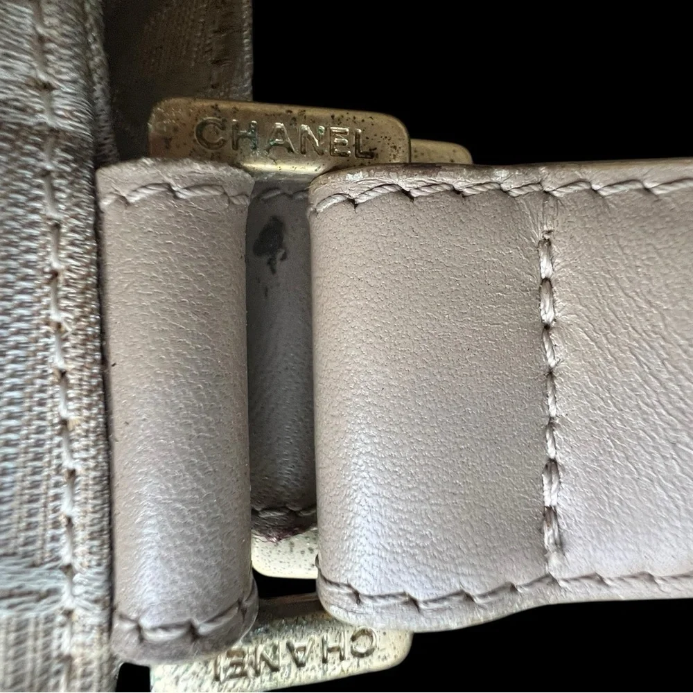 CHANEL Cream Canvas Travel Line